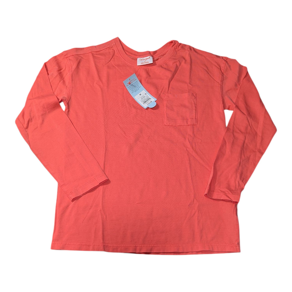 Cat & Jack - Long Sleeve Kids Shirt - Size Med -  Corel/Orange - New with Tags